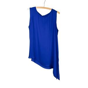 Nygard Royal Blue Aysemetrical Oversized Tunic Tank Top - Size  16